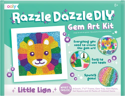Ooly kit créatif Gem Art Kit - art animalier créatif avec des pierres précieuses-2