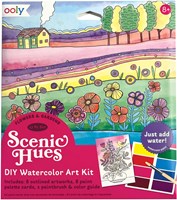 Ooly - Teintes pittoresques D.I.Y. Kit d'art aquarelle - Fleurs et jardins (ensemble de 17 pièces)