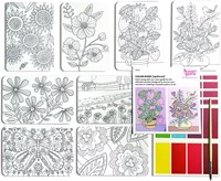 Ooly - Teintes pittoresques D.I.Y. Kit d'art aquarelle - Fleurs et jardins (ensemble de 17 pièces)-3