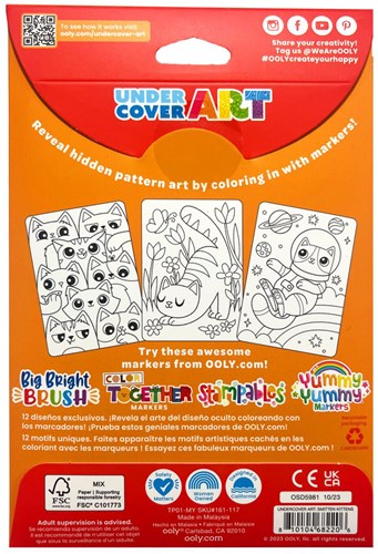 Ooly livre de coloriage motifs cachés Smitten Kittens feutres magiques-2