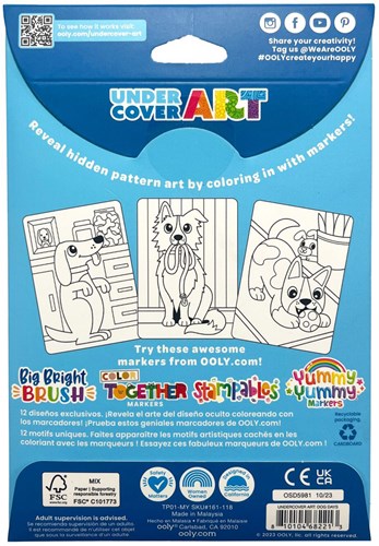 Ooly livre de coloriage motifs cachés Dog Days - activité créative-2