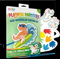 Ooly set de peinture aquarelle jouet - Playful Painters dinosaures à peindre-2