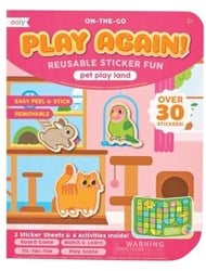 Ooly jouet livre d'activités Play Again Mini On The Go Pet Play Land
