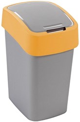 Curver Flip Bin poubelle 50L argent orange plastique moderne