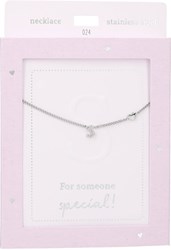 Depesche collier Heart of Gold argenté avec lettre S pour femme