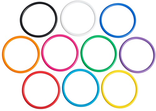Spordas anneaux de jeu - Set de 10 Activity Tossing Rings colorés