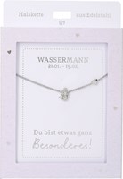 Depesche collier Verseau signe du zodiaque argent ou or 42-47cm