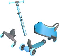 Yvolution trottinette enfant Y Glider Luna 5-en-1 bleu avec rangement
