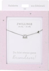 Depesche collier Gémeaux argent - bijou cadeau pour filles