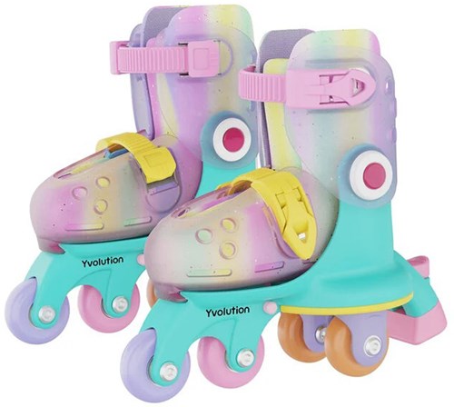 Yvolution patins enfants Twista réglables rainbow taille 30-34 patins