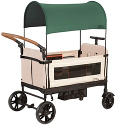 Yvolution chariot poussette vert - chariot pliable pour enfants avec auvent