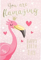 Depesche carte d'anniversaire flamant rose carte Happy Birthday jouet