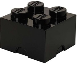 LEGO boîte de rangement Brick 4 noire - boîte à jouets empilable 6 litres