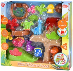 Play set de jeu volcan dinosaure - jouet dino 20 pièces