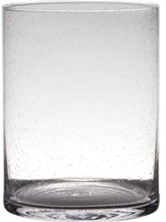 Cilindervaas Soda Bubbles glas Ø19xH25cm
