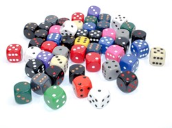 Chessex set de dés 50 pièces - Dés opaques 16mm D6