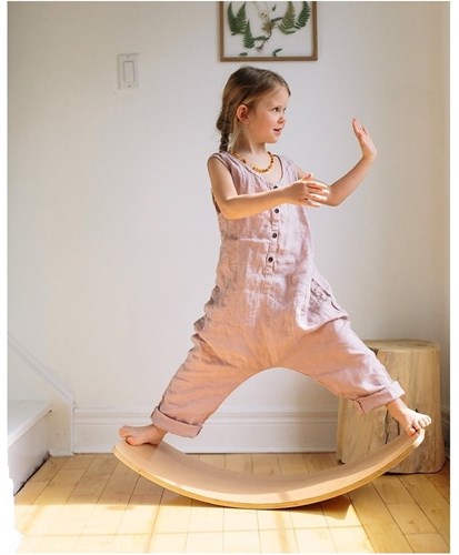 Kinderfeets Planche d'équilibre en bois / planche d'équilibre pour enfants - Naturel-3