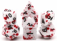 Foam Brain Games dés Blood Splatter RPG set multicolore