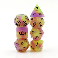 Foam Brain Games dés Glow in the Dark Tulip RPG set