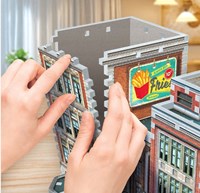 Wrebbit Puzzle 3D Retropolis Diner des années 50 jouet en carton-3