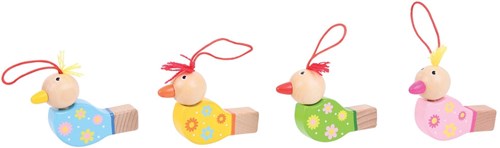 BigJigs sifflets à oiseaux en bois jouet coloré durable-2