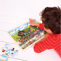 BigJigs puzzle en bois train - 24 pièces - jouet éducatif-3