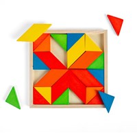 BigJigs plateau puzzle mosaïque jouet coloré en bois-2