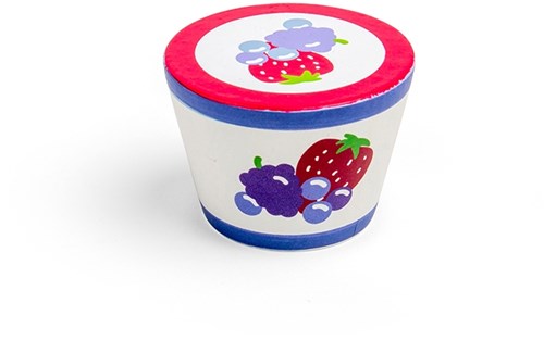 BigJigs pot de yaourt en bois jouet - accessoire de jeu sain-2