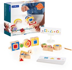 Guidecraft jouet éducatif enfiler des formes carton multicolore