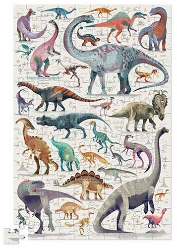 Crocodile Creek Puzzle boîte métal - 150 pièces - Le monde de dinosaures-2