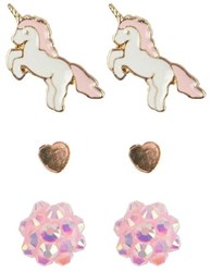 Great Pretenders boucles d'oreilles licorne - 3 paires, bijoux enfant