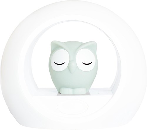 ZAZU veilleuse Lou hibou gris avec capteur sonore et fonction minuterie