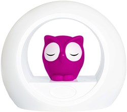 Zazu veilleuse Lou hibou rose - Lampe LED enfant avec capteur sonore