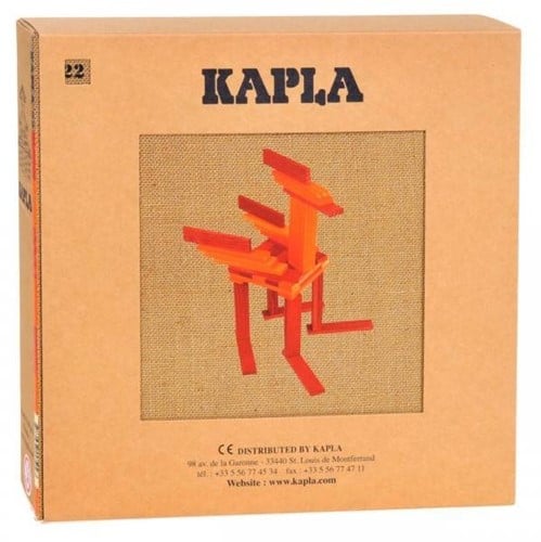 Planches de construction en bois Kapla 40 planches rouge/orange-3
