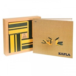 Planches de construction en bois Kapla 40 planches jaune/vert