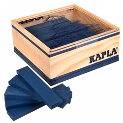 Planches de construction en bois Kapla 40 bleu foncé