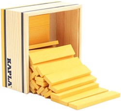 Kapla 9000160 Lot de 40 planchettes en bois Jaune