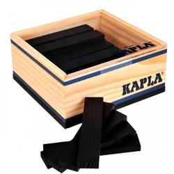 Kapla 9000160 Lot de 40 planchettes en bois Noir