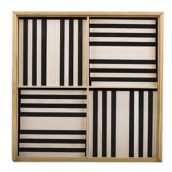 Kapla panneaux de construction en bois 100 planches noir/blanc