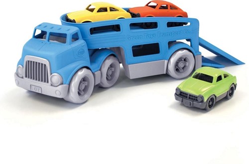 Green Toys transporteur de voitures bleu avec 3 voitures