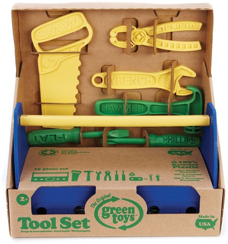 Green Toys boîte à outils jouet bleu écologique-3