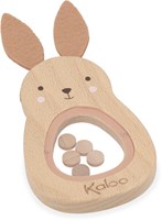 Kaloo hochet lapin en bois - jouet sensoriel bébé bois FSC-2
