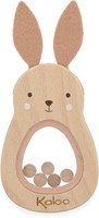 Kaloo hochet lapin en bois - jouet sensoriel bébé bois FSC