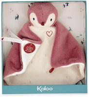 Kaloo doudou pingouin rose - couverture câline bébé peluche-2