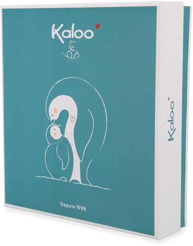 Kaloo doudou pingouin rose - couverture câline bébé peluche-3