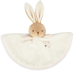 Kaloo doudou lapin crème - doudou bébé doux en matière recyclée