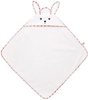 Kaloo serviette de bain bébé coton coquelicot avec oreilles de lapin 75x75cm-2