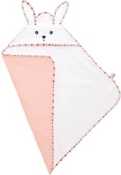 Kaloo serviette de bain bébé coton coquelicot avec oreilles de lapin 75x75cm