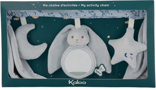 Kaloo chaîne poussette bleue - chaîne d'activités bébé avec lapin-3