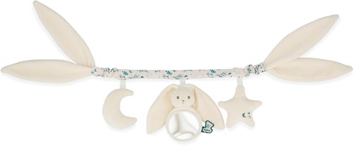 Kaloo jouet poussette bébé crème - chaîne d'activités Lapinoo 40 cm